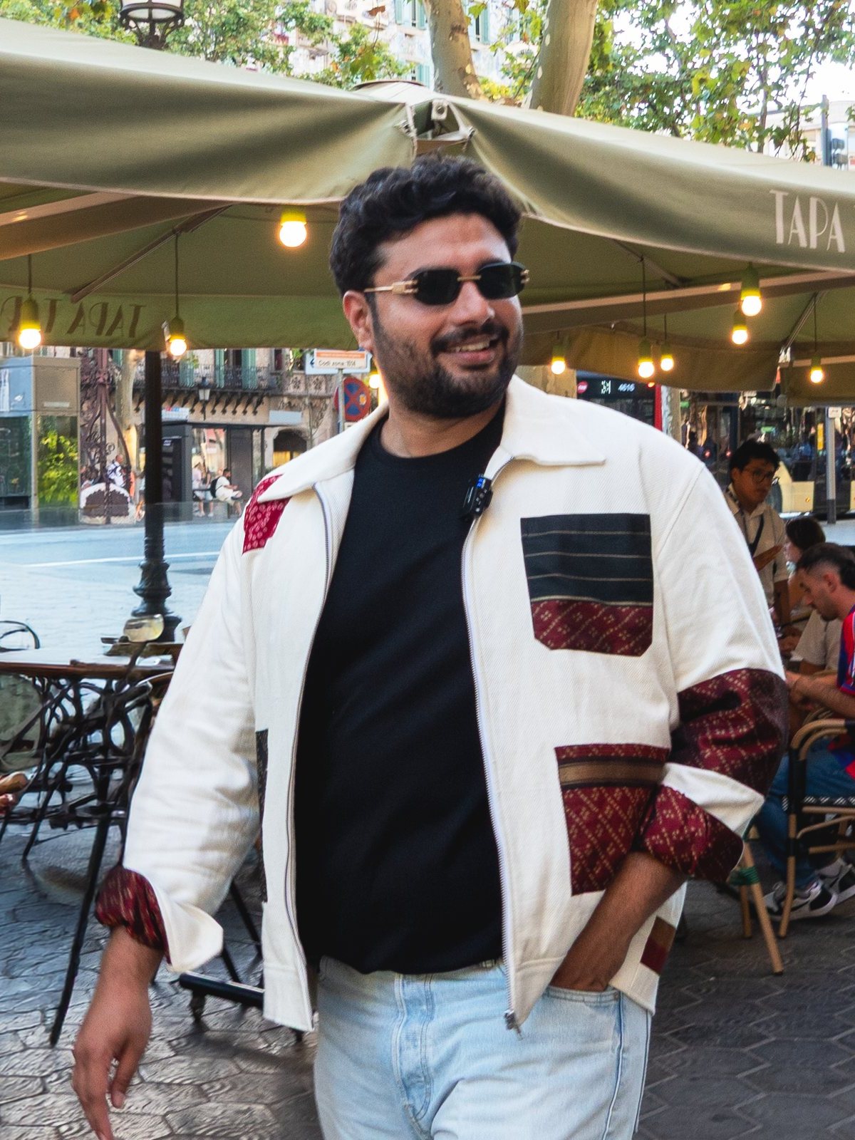Prakhar Gupta at a café in Barcelona